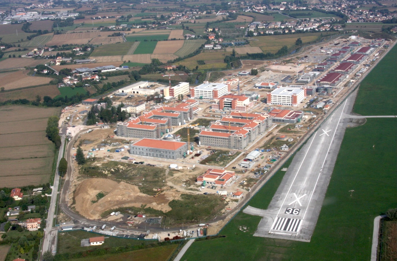 Base USA Dal Molin Del Din vista aerea cantiere